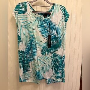 Linen Tahari Blouse Top